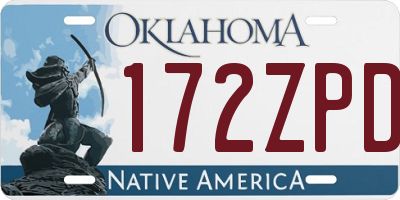 OK license plate 172ZPD