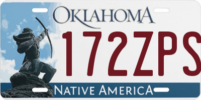 OK license plate 172ZPS