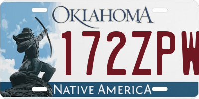 OK license plate 172ZPW