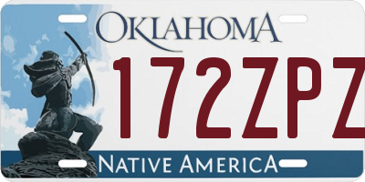 OK license plate 172ZPZ