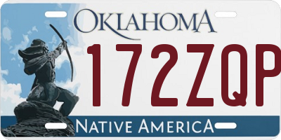 OK license plate 172ZQP