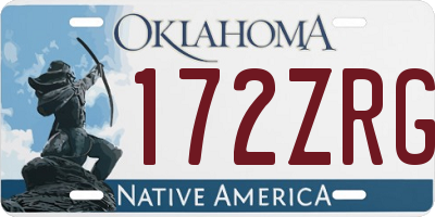 OK license plate 172ZRG