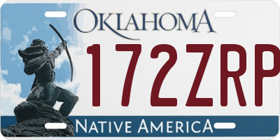 OK license plate 172ZRP