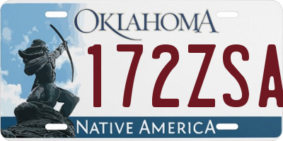 OK license plate 172ZSA