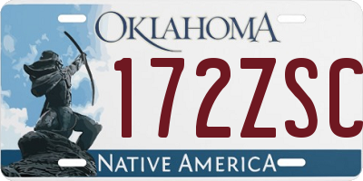 OK license plate 172ZSC