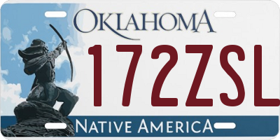 OK license plate 172ZSL