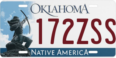 OK license plate 172ZSS