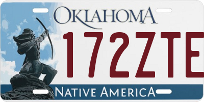 OK license plate 172ZTE