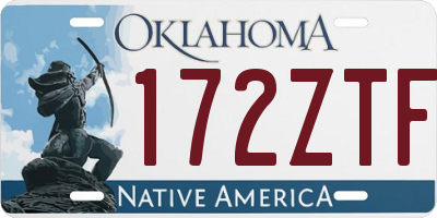 OK license plate 172ZTF