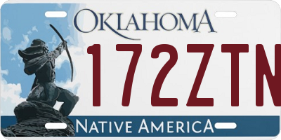 OK license plate 172ZTN