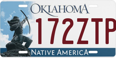 OK license plate 172ZTP