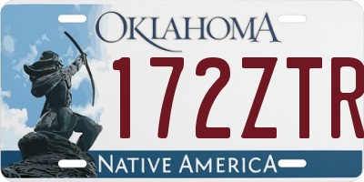 OK license plate 172ZTR