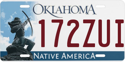 OK license plate 172ZUI