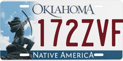 OK license plate 172ZVF