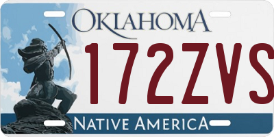 OK license plate 172ZVS