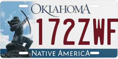OK license plate 172ZWF
