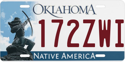 OK license plate 172ZWI