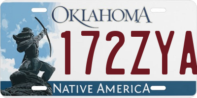 OK license plate 172ZYA