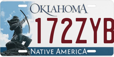 OK license plate 172ZYB