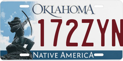 OK license plate 172ZYN