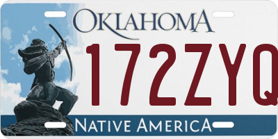 OK license plate 172ZYQ