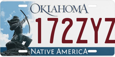 OK license plate 172ZYZ