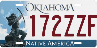 OK license plate 172ZZF