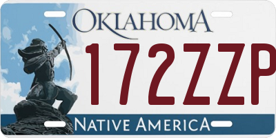 OK license plate 172ZZP