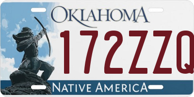 OK license plate 172ZZQ