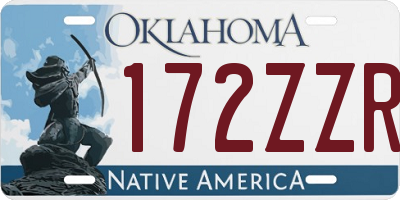 OK license plate 172ZZR