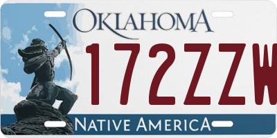 OK license plate 172ZZW