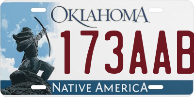 OK license plate 173AAB