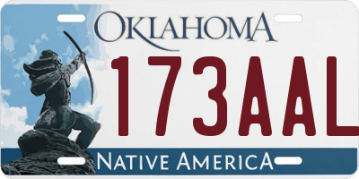 OK license plate 173AAL