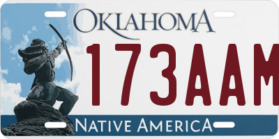 OK license plate 173AAM