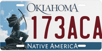 OK license plate 173ACA