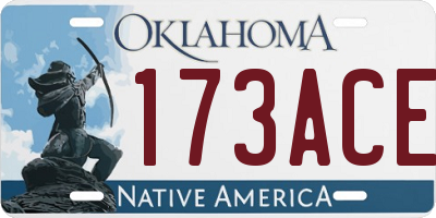 OK license plate 173ACE