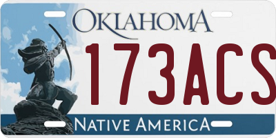 OK license plate 173ACS