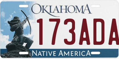 OK license plate 173ADA