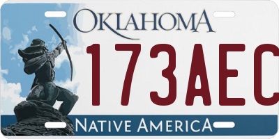 OK license plate 173AEC