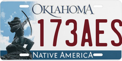 OK license plate 173AES