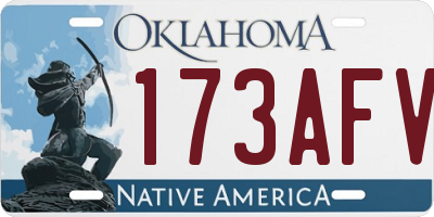 OK license plate 173AFV