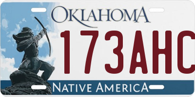 OK license plate 173AHC