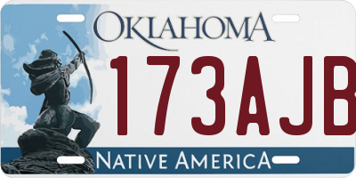 OK license plate 173AJB