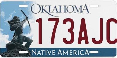 OK license plate 173AJC