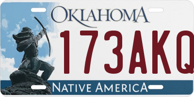 OK license plate 173AKQ