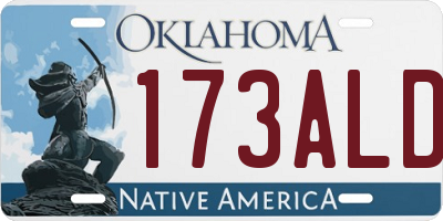 OK license plate 173ALD