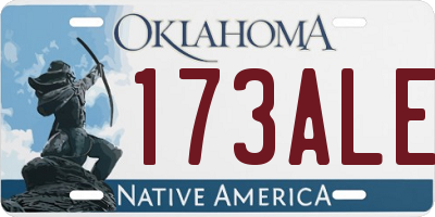OK license plate 173ALE