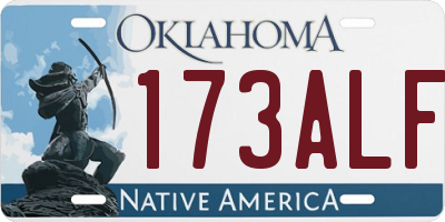 OK license plate 173ALF