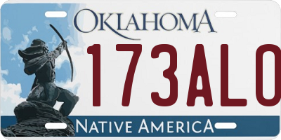 OK license plate 173ALO