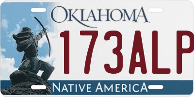 OK license plate 173ALP